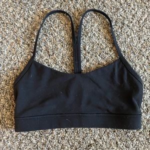 Black Lululemon Flow Y Bra Nulu